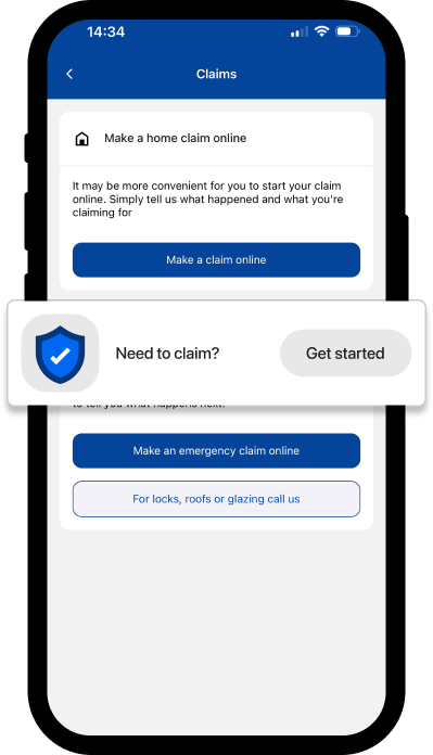 churchill app home insurance claims screen